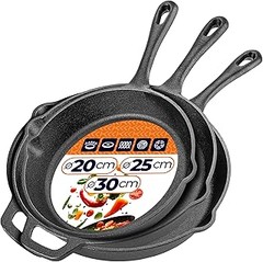 Los mejores sets de sartenes de hierro fundido para quienes inician en la cocina