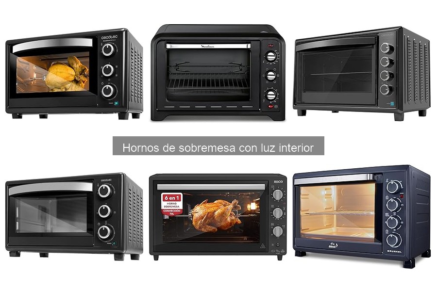 Alternativas a hornos de sobremesa con luz interior