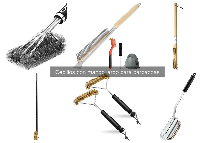 Cepillos con Mango Largo para Barbacoas de Piedra o Cerámica