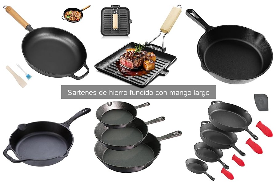 Cómo usar una sartén de hierro fundido con mango largo