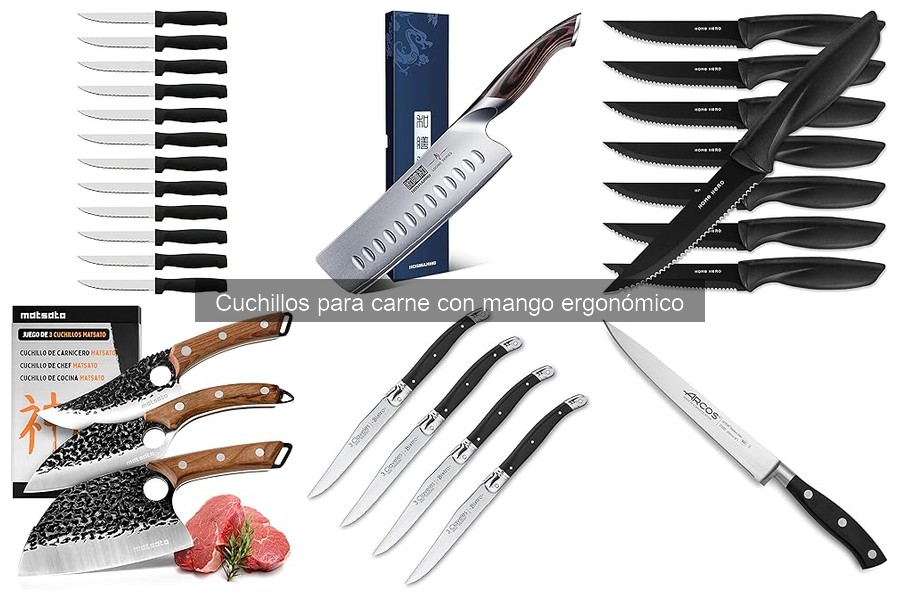 Cómo utilizar un cuchillo para carne con mango ergonómico