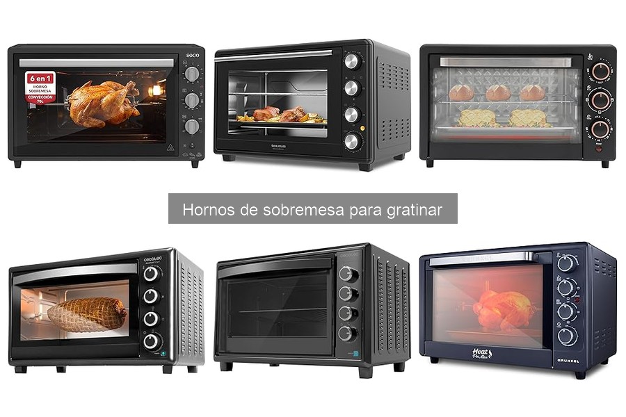 Eficiencia Energética de Hornos de Sobremesa para Gratinar