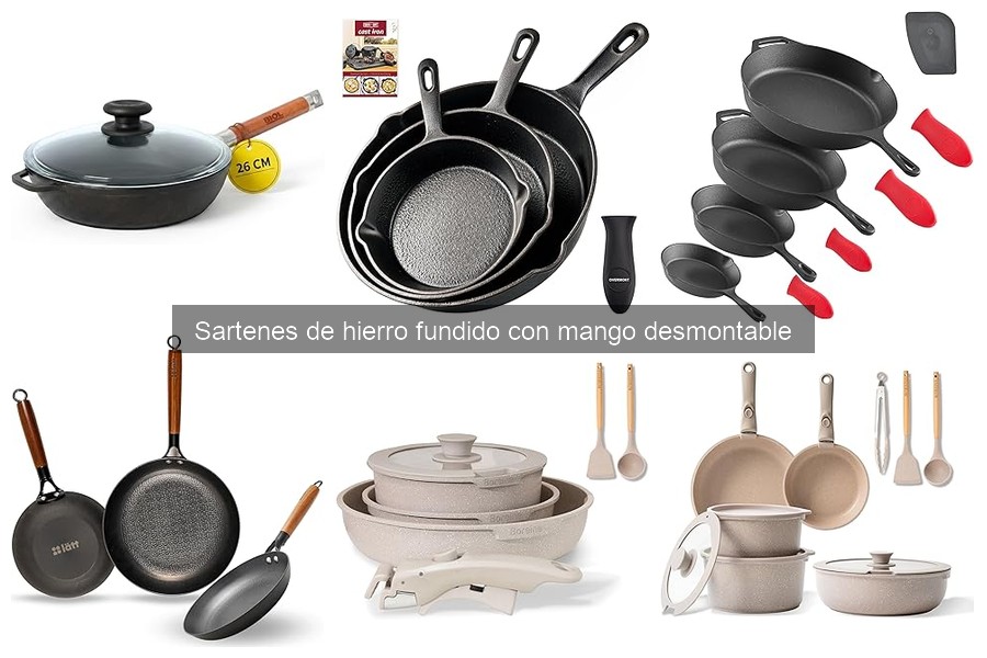 Mantenimiento de sartenes de hierro fundido desmontables