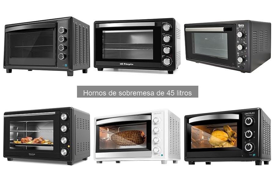 Mantenimiento y limpieza de hornos de sobremesa de 45 litros
