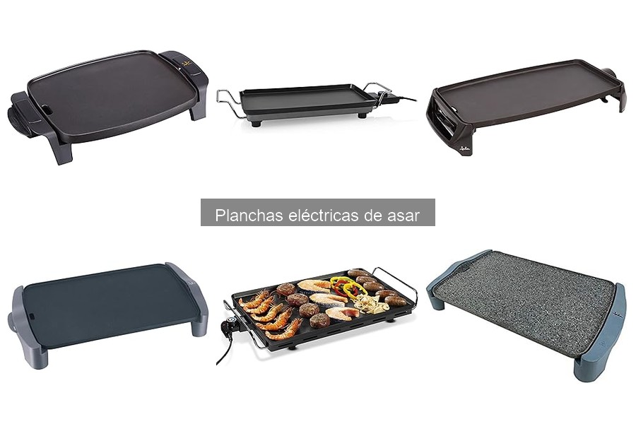 Plancha eléctrica de asar ideal para espacios pequeños