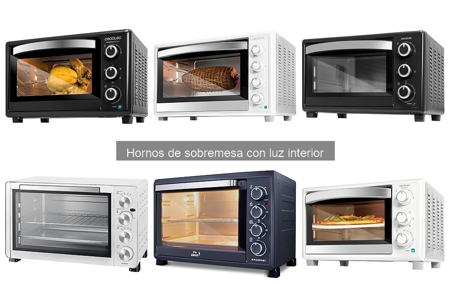 ¿Qué es un horno de sobremesa con luz interior? Características y más