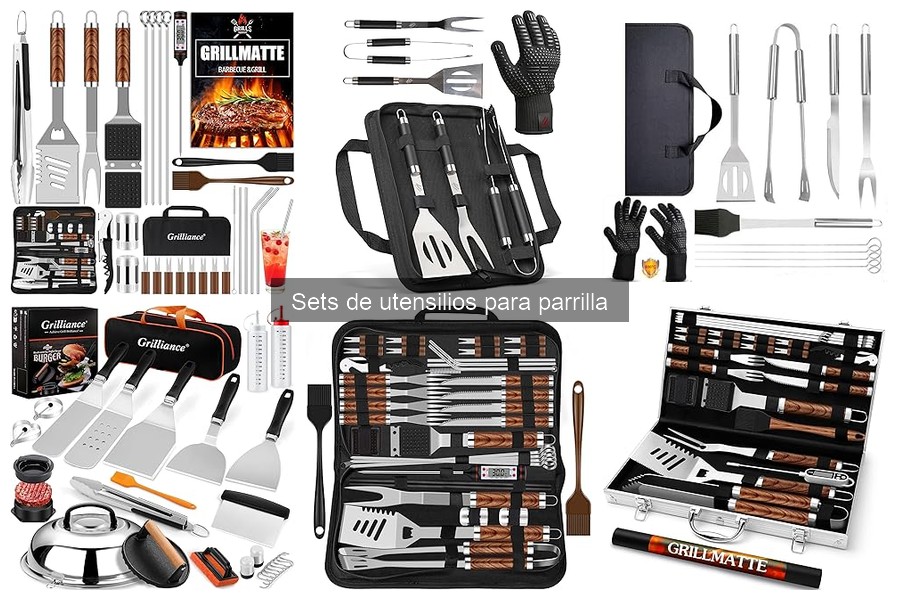 ¿Qué incluye un set de utensilios para parrilla?
