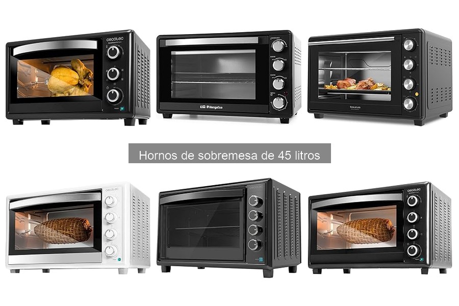 Recetas fáciles para horno de sobremesa de 45 litros
