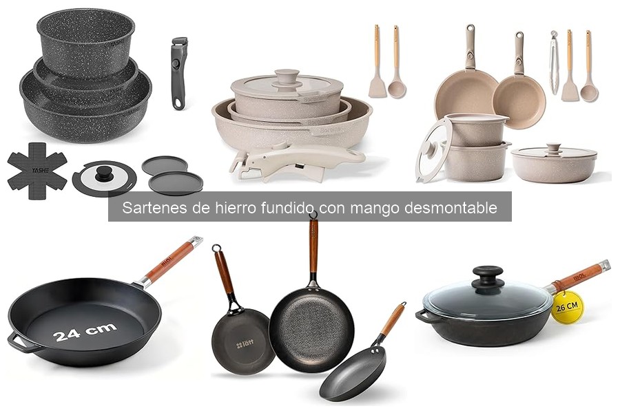 Recetas ideales para sartenes de hierro fundido con mango desmontable