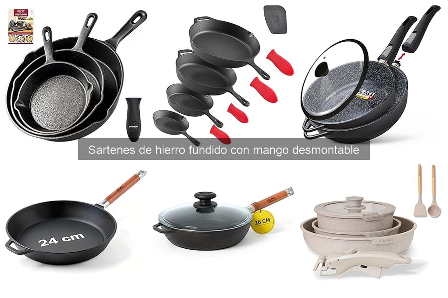 Sartenes de Hierro Fundido con Mango Desmontable y su Uso en Inducción