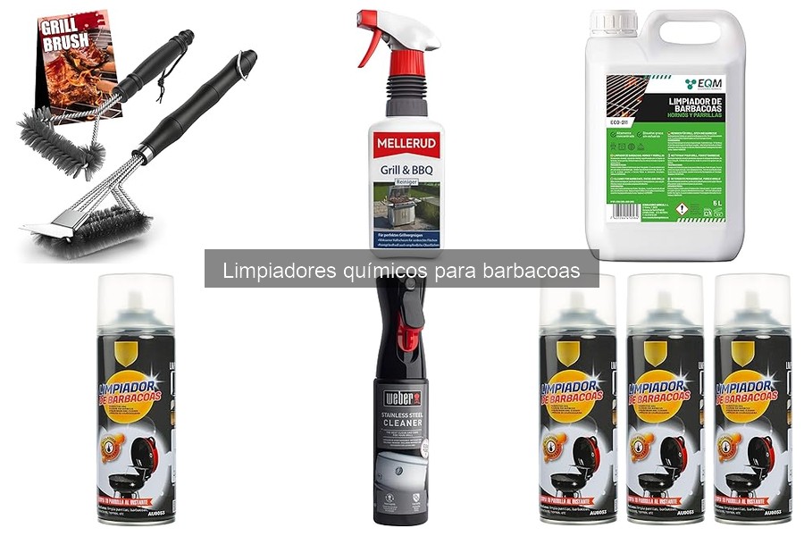 Tipos de limpiadores químicos para barbacoas y sus usos