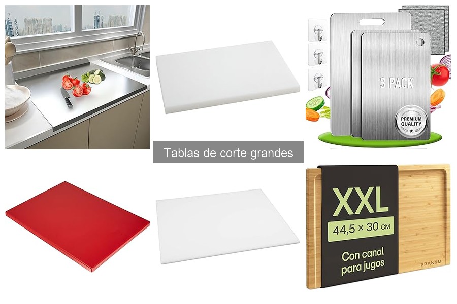 Usos creativos de tablas de corte grandes en la cocina